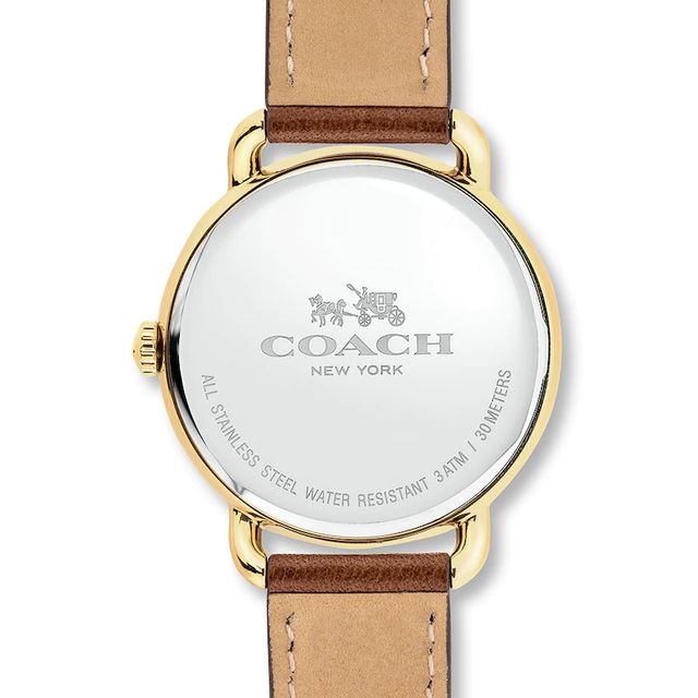Coach Delancey White Dial Brown Leather Strap Watch for Women - 14502715 Buy Now By Coach
