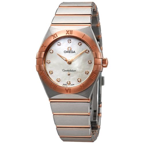 Omega Constellation Manhattan Quartz Diamonds Mother of Pearl Dial Two Tone Steel Strap Watch for Women - 131.20.25.60.55.001 Buy Now By Omega