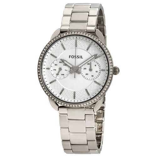 Fossil Tailor White Dial Silver Steel Strap Watch for Women - ES4262 Buy Now By Fossil