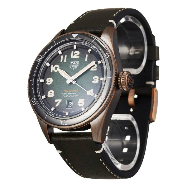 Tag Heuer Autavia Olive Green Dial Watch for Men - WBE5190.FC8268 Buy Now By Tag Heuer
