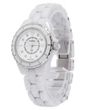 Chanel J12 Diamonds Quartz Mother of Pearl White Dial White Steel Strap Watch for Women - J12 H2570 Buy Now By Chanel