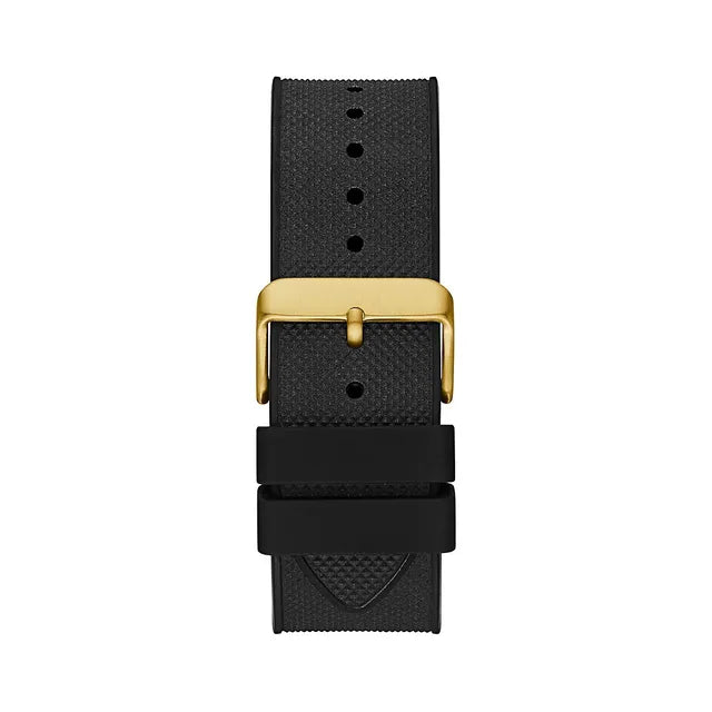 Guess Navigator Chronograph Black Dial Black Rubber Strap Watch for Men - GW0264G3 Buy Now By Guess