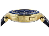 Versace V-Race Multifunction Quartz Blue Dial Blue Leather Strap Watch For Men - VEBV00219 Buy Now By Versace