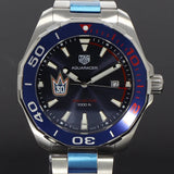 Tag Heuer Aquaracer Henrik Lundqvist Special Edition Blue Dial Silver Steel Strap Watch for Men - WAY101J.BA0746 Buy Now By Tag Heuer