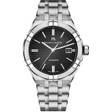 Maurice Lacroix Aikon Date Quartz Black Dial Silver Steel Strap Watch for Men - AI1108-SS002-330-1 Buy Now By Maurice Lacroix