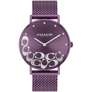 Coach Perry Purple Dial Purple Mesh Bracelet Watch for Women - 14503823 Buy Now By Coach