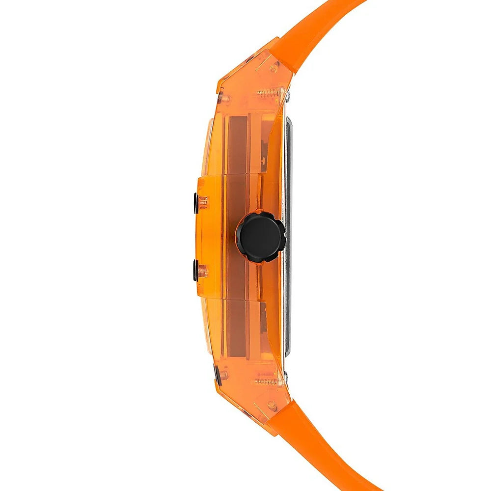 Guess Phoenix Multifunction Black Dial Orange Rubber Strap Watch For Men - GW0203G10 Buy Now By Guess