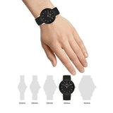 Daniel Wellington Iconic Motion Black Dial Rubber Strap Watch For Women - DW00100426