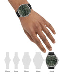 Tommy Hilfiger Asher Chronograph Green Dial Black Leather Strap Watch For Men - 1791856 Buy Now By Tommy Hilfiger