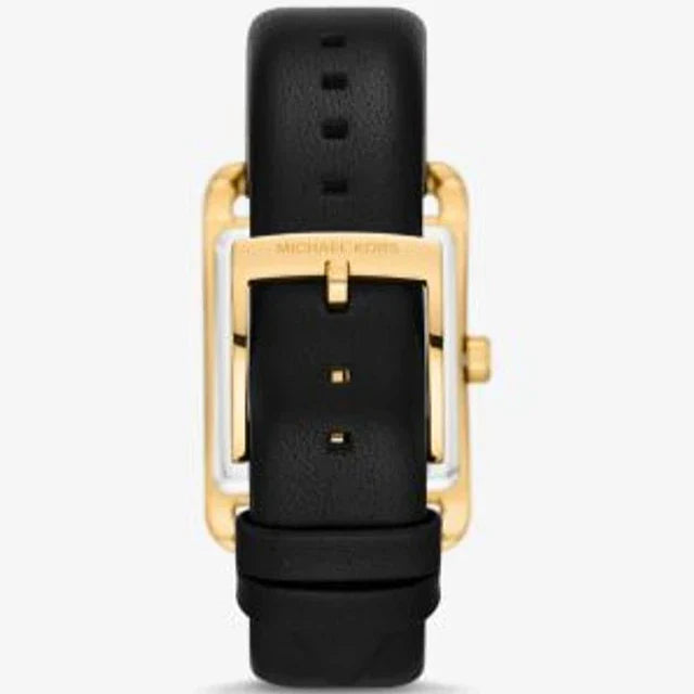 Michael Kors Monroe Three Hand Black Dial Black Leather Strap Watch for Women - MKO1027 Buy Now By Michael Kors