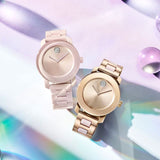 Movado Bold Rose Gold Dial Two Tone Steel Strap Watch for Women - 3600639 Buy Now By Movado