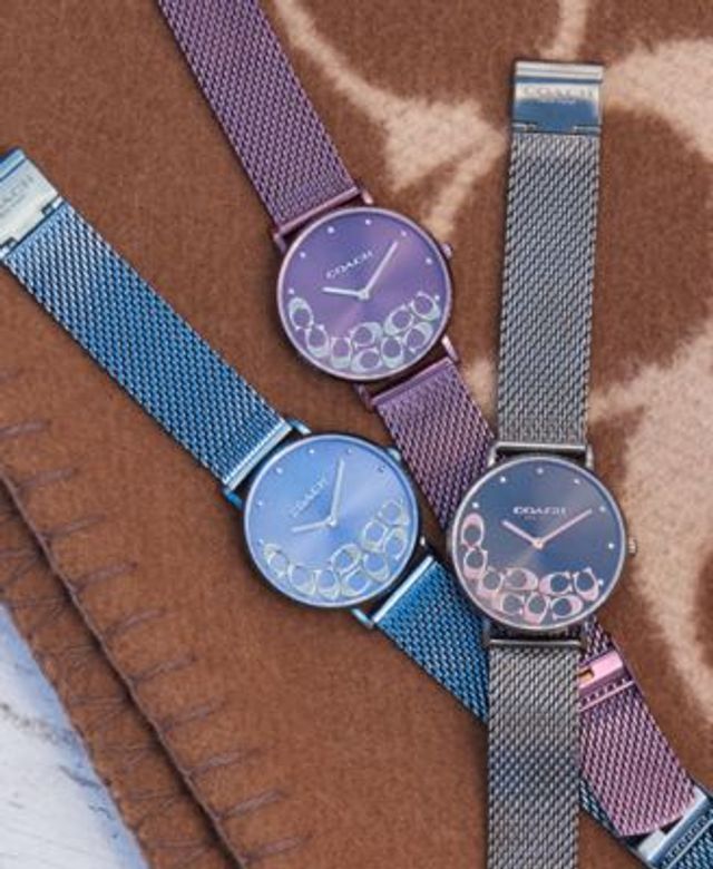 Coach Perry Purple Dial Purple Mesh Bracelet Watch for Women - 14503823 Buy Now By Coach