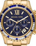 Michael Kors Everest Chronograph Blue Dial Gold Steel Strap Watch For Women - MK6971 Buy Now By Michael Kors