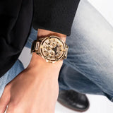 Guess Queen Quartz Gold Dial Gold Steel Strap Watch For Men - GW0497G2 Buy Now By Guess