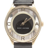 Marc Jacobs Tether Black Dial Black Leather Strap Watch for Women - MBM1376 Buy Now By Marc Jacobs