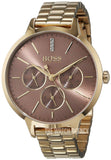 Hugo Boss Symphony Brown Dial Gold Steel Strap Watch for Women - 1502422 Buy Now By Hugo Boss
