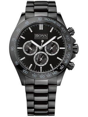 Hugo Boss Ikon Chronograph Black Dial Black Steel Strap Watch for Men - 1512961 Buy Now By Hugo Boss