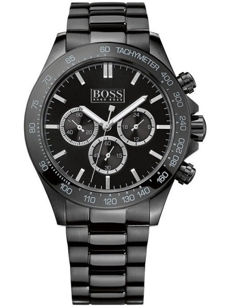 Hugo Boss Ikon Chronograph Black Dial Black Steel Strap Watch for Men - 1512961 Buy Now By Hugo Boss