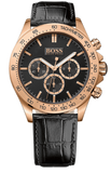 Hugo Boss Ikon Black Dial Black Leather Strap Watch for Men - 1513179 Buy Now By Hugo Boss