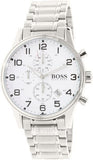 Hugo Boss Aeroliner Chronograph White Dial Silver Steel Strap Watch for Men - 1513182 Buy Now By Hugo Boss