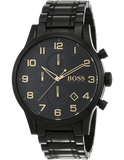 Hugo Boss Aeroliner Black Dial Black Steel Strap Watch for Men - 1513275 Buy Now By Hugo Boss
