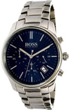 Hugo Boss Commander Blue Dial Silver Steel Strap Watch for Men - 1513434 Buy Now By Hugo Boss