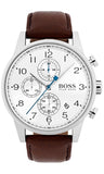 Hugo Boss Navigator White Dial Brown Leather Strap Watch for Men - 1513495 Buy Now By Hugo Boss