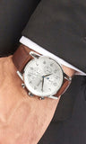 Hugo Boss Navigator White Dial Brown Leather Strap Watch for Men - 1513495 Buy Now By Hugo Boss