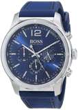 Hugo Boss Professional Chronograph Blue Dial Blue Silicone Strap Watch for Men - 1513526 Buy Now By Hugo Boss