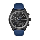 Hugo Boss Grand Prix Chronograph Black Dial Blue Leather Strap Watch for Men - 1513563 Buy Now By Hugo Boss