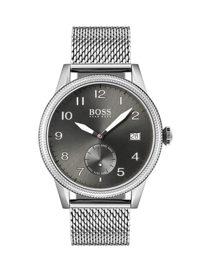 Hugo Boss Legacy Grey Dial Silver Mesh Bracelet Watch for Men - 1513673 Buy Now By Hugo Boss