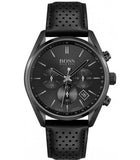 Hugo Boss Champion Black Dial Black Leather Strap Watch for Men - 1513880 Buy Now By Hugo Boss