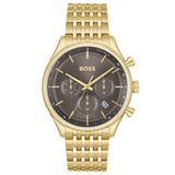 Hugo Boss Gregor Chronograph Grey Dial Gold Steel Strap Watch For Men - 1514051 Buy Now By Hugo Boss