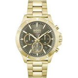 Hugo Boss Allure Chronograph Green Dial Gold Steel Strap Watch for Men - 1513923 Buy Now By Hugo Boss