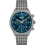 Hugo Boss Gregor Chronograph Blue Dial Grey Steel Strap Watch For Men - 1514083 Buy Now By Hugo Boss