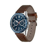 Hugo Boss Allure Blue Dial Brown Leather Strap Watch for Men - 1513921 Buy Now By Hugo Boss