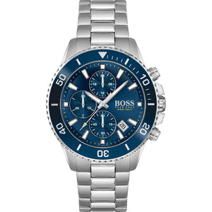 Hugo Boss Admiral Blue Dial Silver Steel Strap Watch for Men - 1513907 Buy Now By Hugo Boss