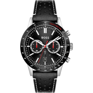Hugo Boss Allure Black Dial Black Leather Strap Watch for Men - 1513920 Buy Now By Hugo Boss