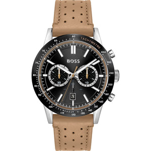 Hugo Boss Allure Black Dial Brown Leather Strap Watch for Men - 1513964 Buy Now By Hugo Boss