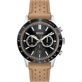 Hugo Boss Allure Black Dial Brown Leather Strap Watch for Men - 1513964 Buy Now By Hugo Boss