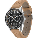 Hugo Boss Allure Black Dial Brown Leather Strap Watch for Men - 1513964 Buy Now By Hugo Boss