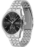 Hugo Boss Associate Black Dial Silver Steel Strap Watch for Men - 1513869 Buy Now By Hugo Boss