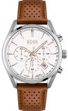 Hugo Boss Champion White Dial Brown Leather Strap Watch for Men - 1513879 Buy Now By Hugo Boss
