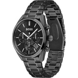 Hugo Boss Champion Black Dial Black Steel Strap Watch for Men - 1513960 Buy Now By Hugo Boss