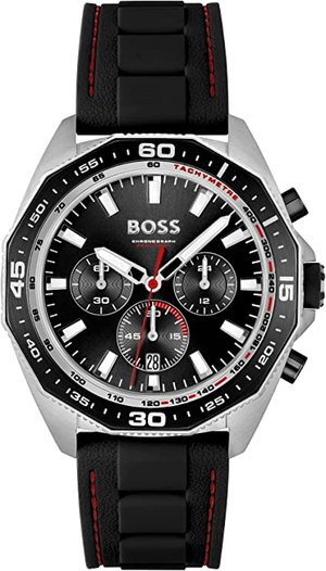 Hugo Boss Energy Chronograph Black Dial Black Silicon Strap Watch For Men - 1513969 Buy Now By Hugo Boss