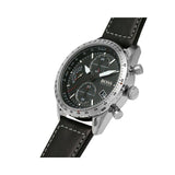Hugo Boss Aero Chronograph Black Dial Black Leather Strap Watch for Men - 1513770 Buy Now By Hugo Boss