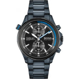 Hugo Boss Globetrotter Black Dial Black Steel Strap Watch for Men - 1513824 Buy Now By Hugo Boss