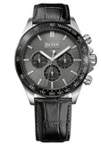 Hugo Boss Ikon Grey Dial Black Leather Strap Watch for Men - 1513177 Buy Now By Hugo Boss