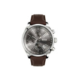 Hugo Boss Grand Prix Grey Dial Brown Leather Strap Watch for Men - 1513476 Buy Now By Hugo Boss