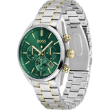Hugo Boss Champion Chronograph Green Dial Two Tone Steel Strap Watch for Men - 1513878 Buy Now By Hugo Boss